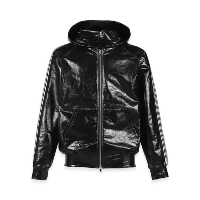 NEEDLES x NUBIAN Zipped Track Hoody - Cotton Jersey / Coating (Exclusive) "Black"