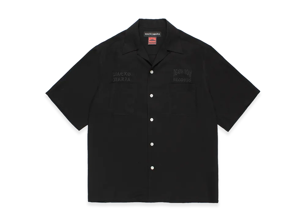 WACKO MARIA x Death Row Records 50's Open Collar Shirt "Black/Purple"