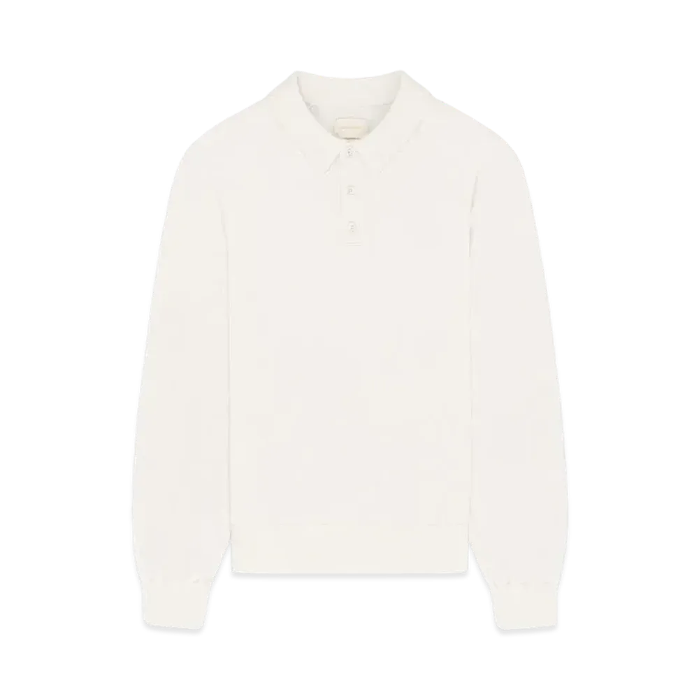 Aime Leon Dore Merino Silk Long-Sleeve Polo "Cream"