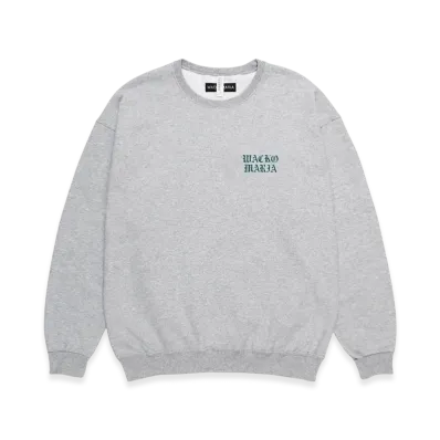 WACKO MARIA Crew Neck Sweat Shirt ( TYPE-2 ) "Gray/Green"