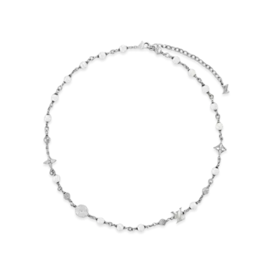 Louis Vuitton LV Pearls Necklace "Silver"