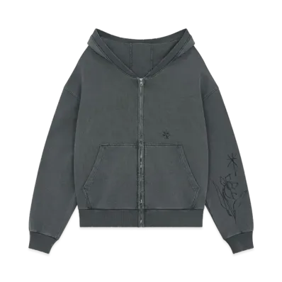 WE11DONE Wide Zip-up Hoodie "Charcoal"