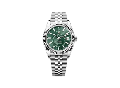 ROLEX Sky-Dweller 42mm Oystersteel & White Gold 336934 "Mint Green"