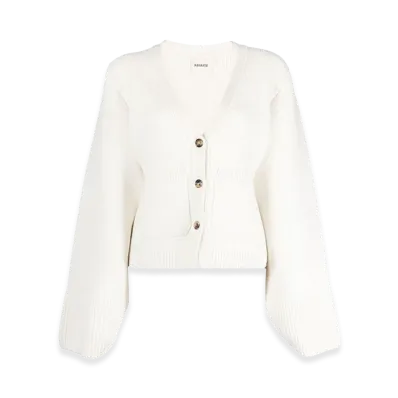 KHAITE Women's Scarlet Cashmere Cardigan "White"