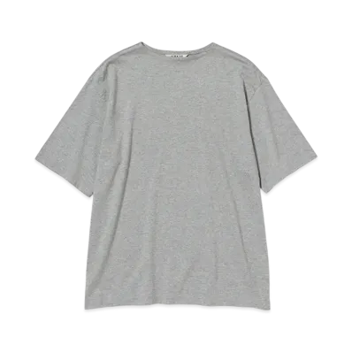 AURALEE Luster Plaiting Boat Neck Tee "Top Gray"