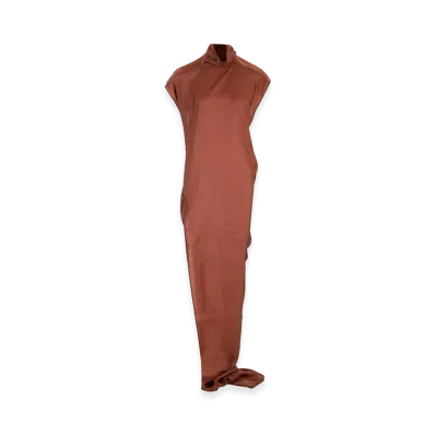 Rick Owens Women's Long Cupro Dress "Brown"