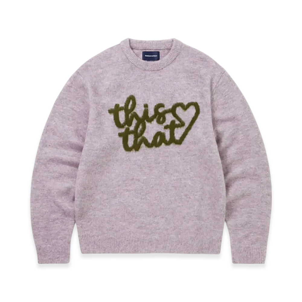 thisisneverthat Heart Logo Knit Sweater "Lavender"