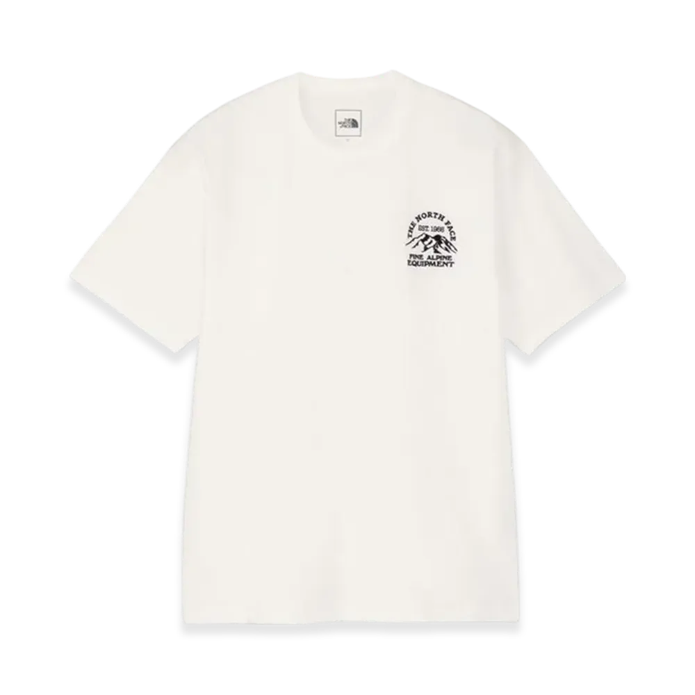 The North Face Short Sleeve Fine Alpine Mountain Tee "White"