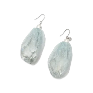UNDERCOVER Silk Tulle Swarovski Pierce "Light Blue"