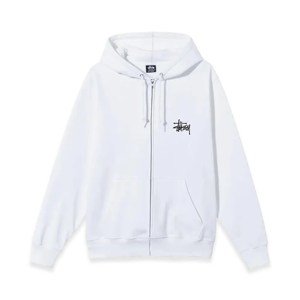 Stussy Basic Stussy Zip Hoodie 2021 "White"