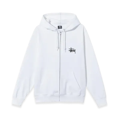 Stussy Basic Stussy Zip Hoodie 2021 "White"
