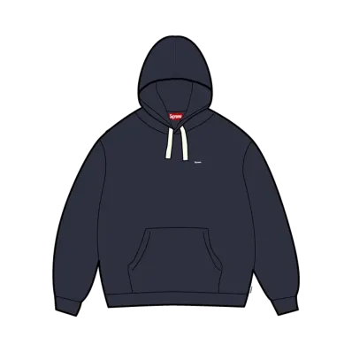 Supreme Small Box Drawcord Hooded Sweatshirt (26SS) "Navy"