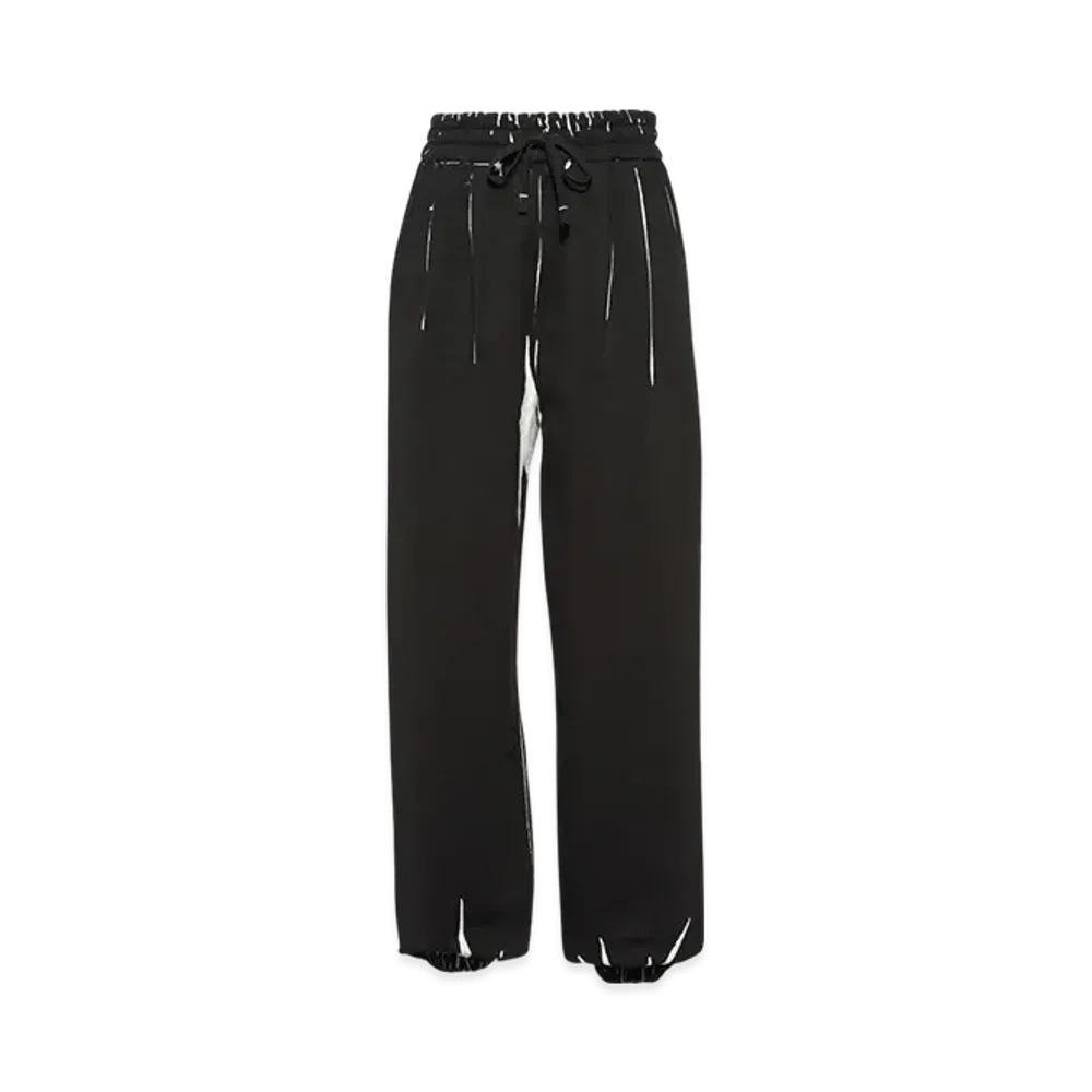MIU MIU Women's Printed Cotton Fleece Joggers "Black"