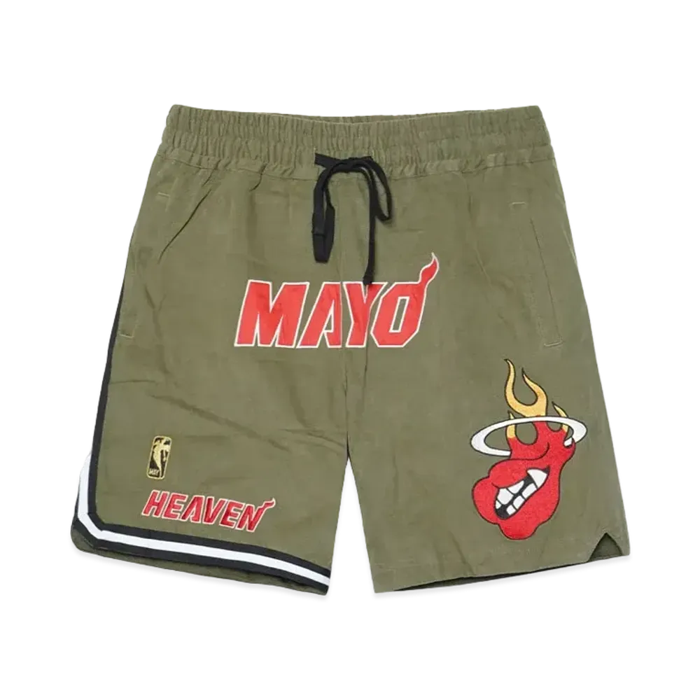 MAYO HEAVEN Embroidery Shorts "Olive"