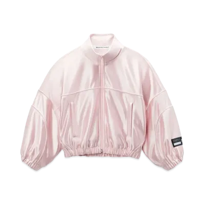 Alexander Wang Cropped Track Jacket "Ballerina Pink"