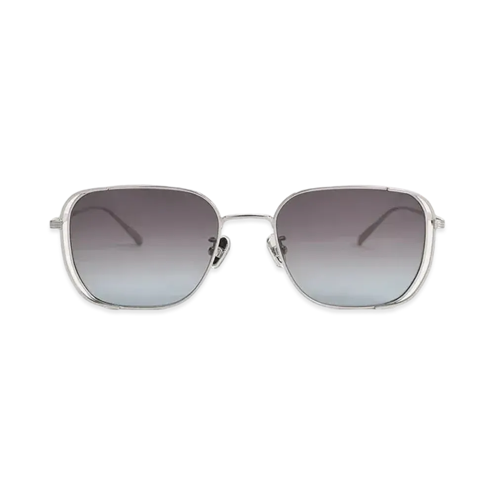 CHARLES & KEITH Metallic-Rim Rectangle Sunglasses "Silver"