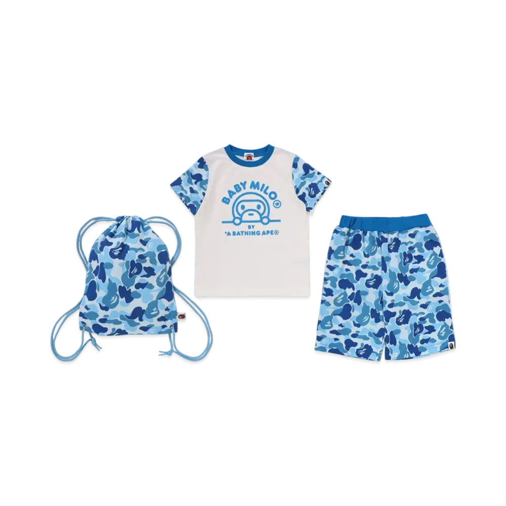 A BATHING APE ABC Camo Baby Milo Kids Gift Set "Blue"