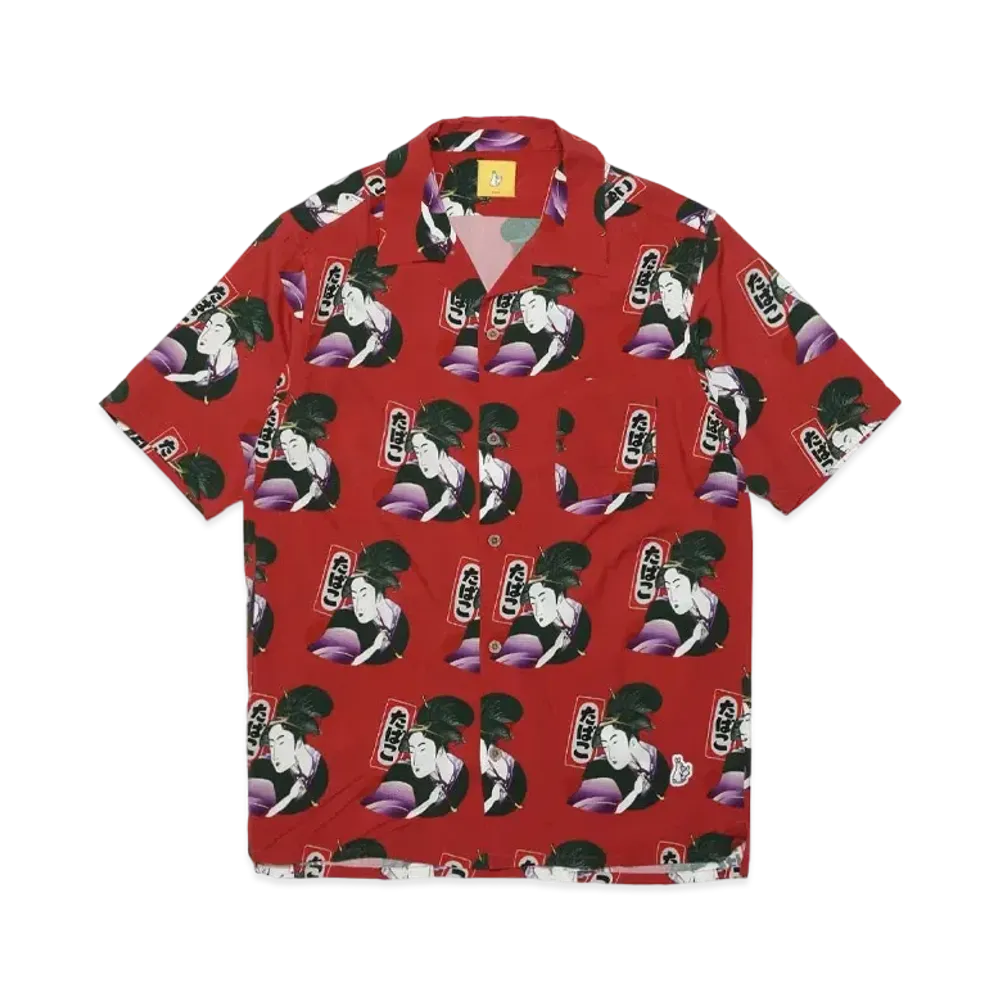 FR2 Tobacco Aloha Shirt Ukiyoe Ver "Red"