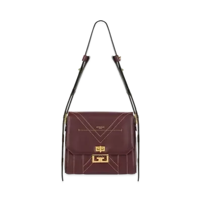 GIVENCHY Eden Leather Shoulder Bag "Bordeaux"