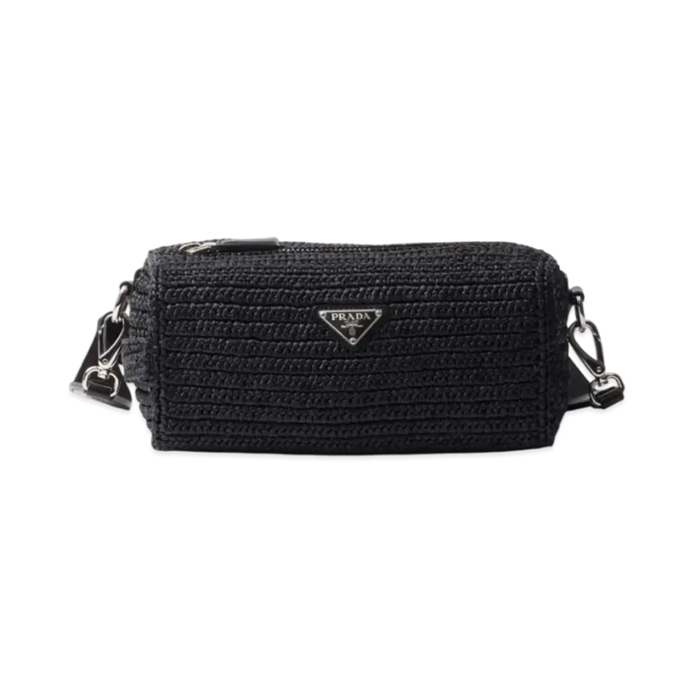 PRADA Crochet Shoulder Bag "Black"
