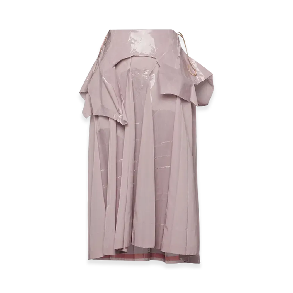Maison Margiela Women's Laminated Taffeta Midi Skirt "Dusty Rose"