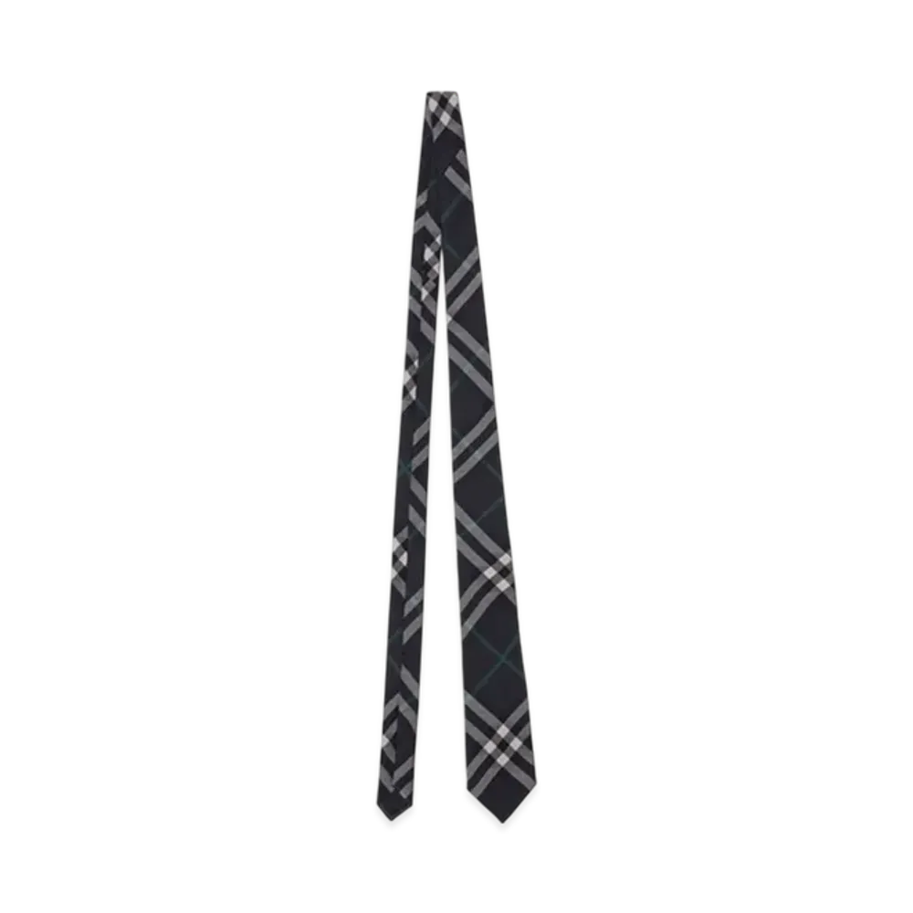 Burberry Check Silk Tie "Charcoal"
