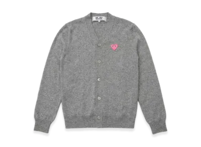 PLAY COMME des GARCONS V-Neck Cardigan "Gray"
