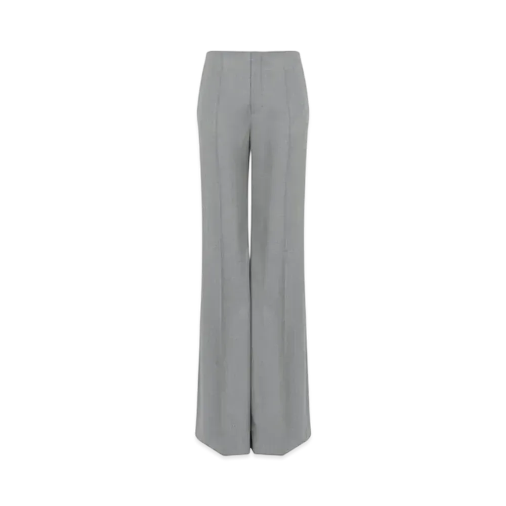 Chloe Flare Pants In Wool Grain De Poudre ""
