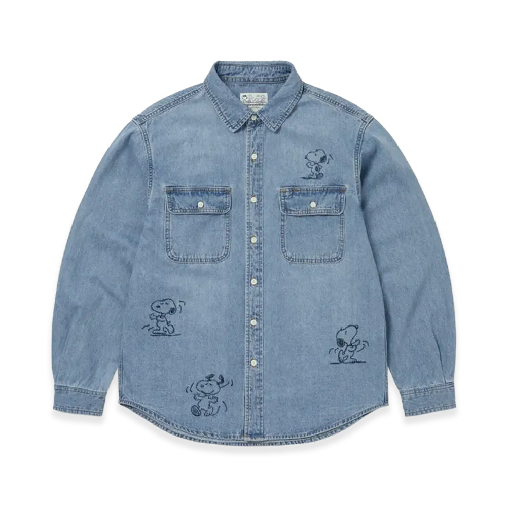 thisisneverthat x PEANUTS Denim Shirt "Blue"