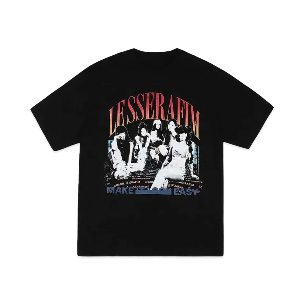 Peaches. x LE SSERAFIM PHOTO S/S T-SHIRT "BLACK"