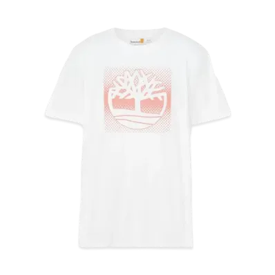 Timberland Men's Short Sleeve Seasonal Logo Tee "White"
