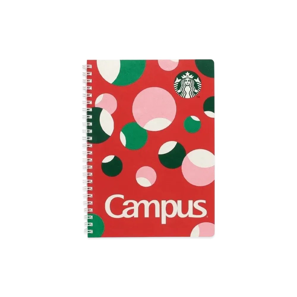 STARBUCKS Holidays 2024 Campus Ring Notebook "Red"