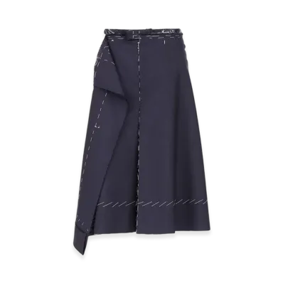 Maison Margiela Women's Anonymity of the Lining Skirt Stripe "Navy/White"