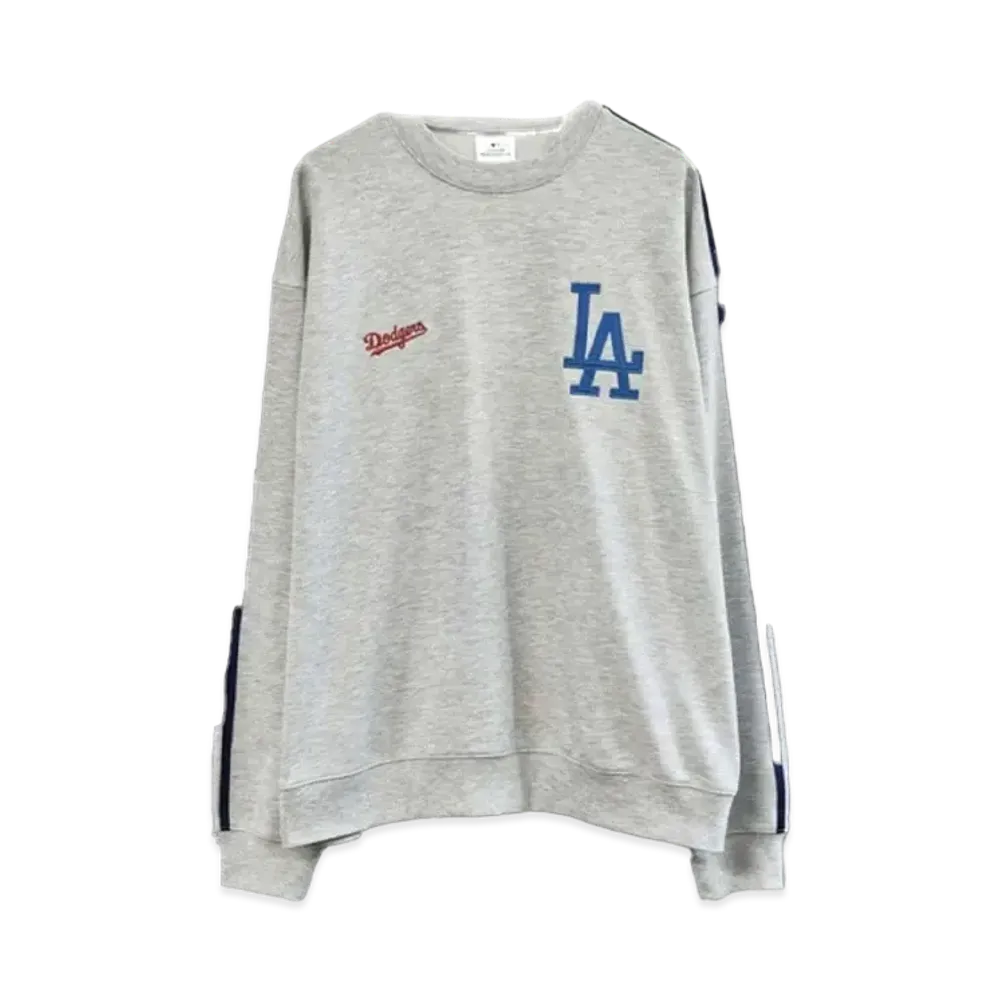 MLB Exclusive Set Up Patch Embroidery Side Line Big Silhouette Pullover Sweatshirt only "Oatmeal"