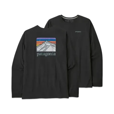 Patagonia Men's Longsleep Line Logo Ridge Responsibility "Black"