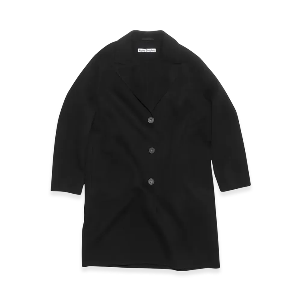Acne Studios Single Breasted Wool Coat "Black"