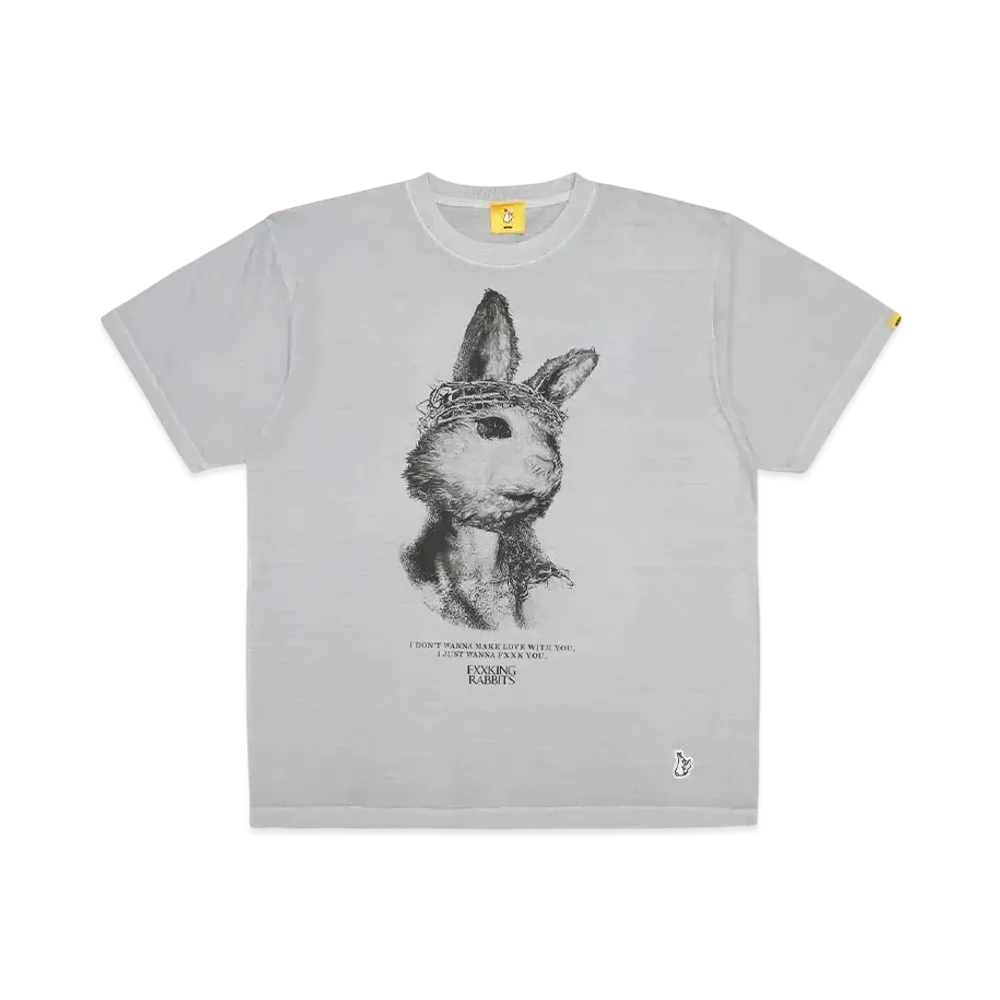 FR2 Rabbit Jesus Garment Dye T-Shirt "Gray"