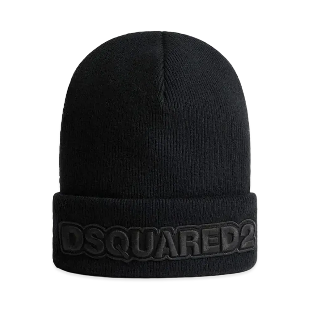 Dsquared2 Logo Knit Beanie "Black"