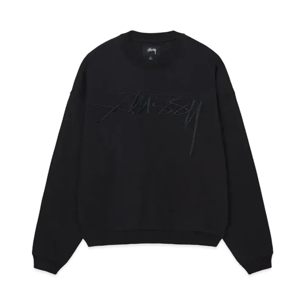 Stussy Relaxed Smoothstock Crew "Black"