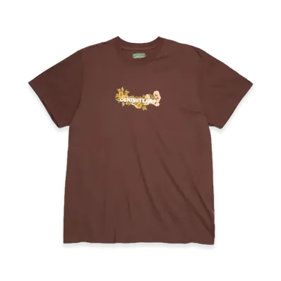 DENIM TEARS Cotton Floral Logo Tee "Brown"