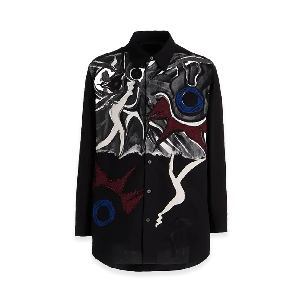 Ground Y x Taro Okamoto Mixed-Media Composition Shirts ”I Am in the Sky” "Black"