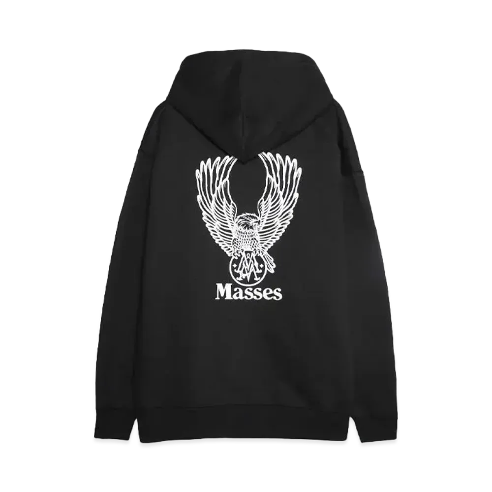M&M x MASSES SWEAT HOODED EAGLE M "BLACK"