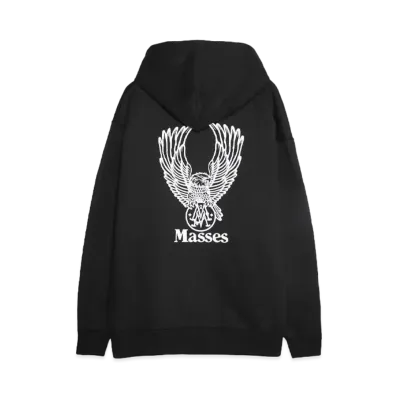 M&M x MASSES SWEAT HOODED EAGLE M "BLACK"
