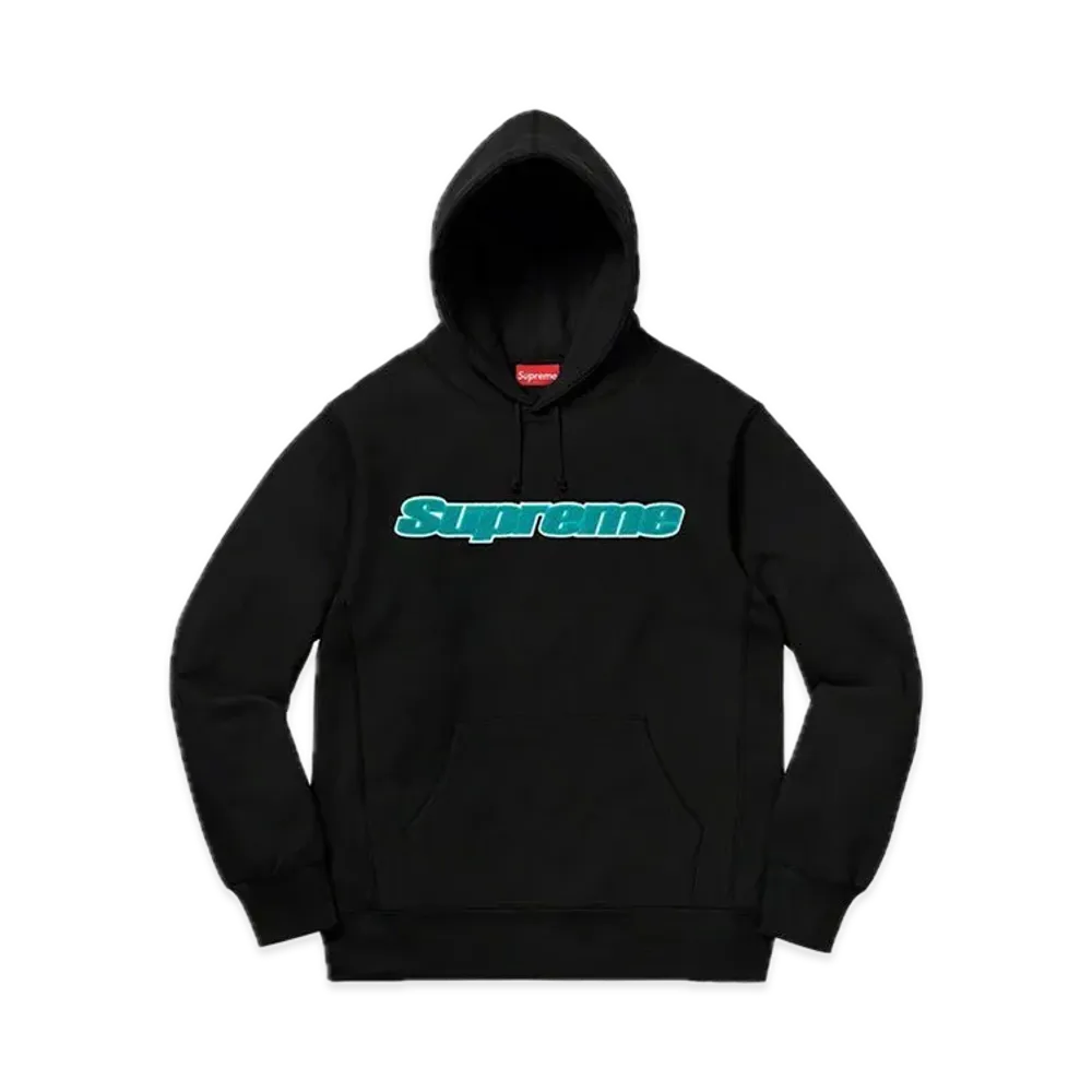 Supreme Chenille Hooded Sweatshirt "Black"