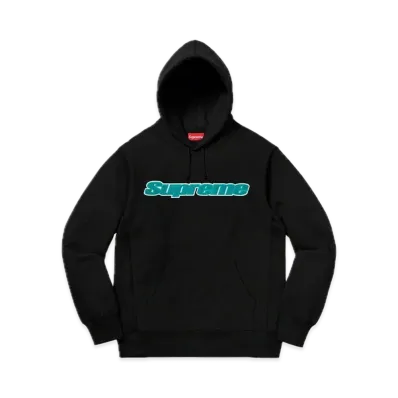 Supreme Chenille Hooded Sweatshirt "Black"