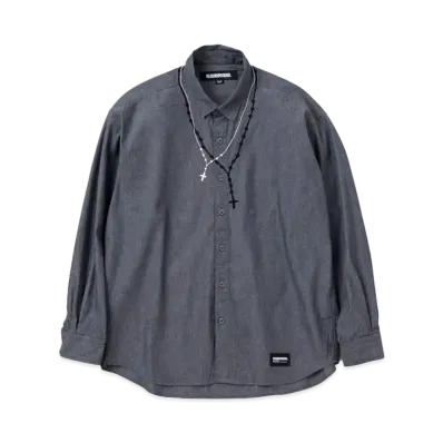 NEIGHBORHOOD Double Cross Embroidery Shirt LS "Black"