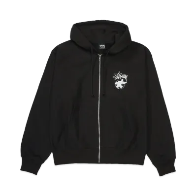 Stussy Long Haul Zip Hoodie "Black"
