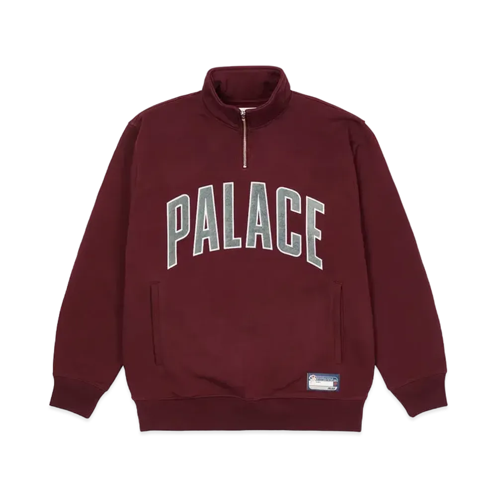 PALACE 1/4 ZIP FUNNEL "Wine"