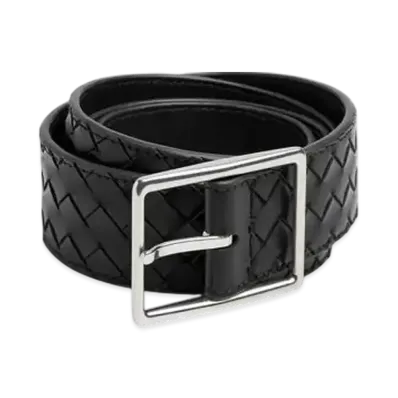 Bottega Veneta Intrecciato Piccolo Belt "Black"