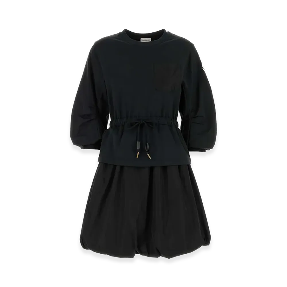 MONCLER Women's Cotton Sweatshirt Dress "Black"